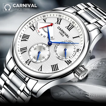 Karneval Uhr herren Uhr Automatische Mechanische Uhr Edelstahl Trend Multifunktionale Wasserdichte herren Business Uhr
Karneval Uhr herren Uhr Automatische Mechanische Uhr Edelstahl Trend Multifunktionale Wasserdichte herren Business Uhr