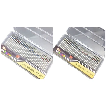 60Pcs Diamond Nail Drill Bit Set Milling Cutter Rotary Burr Cutter Clean Files, 30 Pcs B & 30 Pcs A
60Pcs Diamond Nail Drill Bit Set Milling Cutter Rotary Burr Cutter Clean Files, 30 Pcs B & 30 Pcs A
