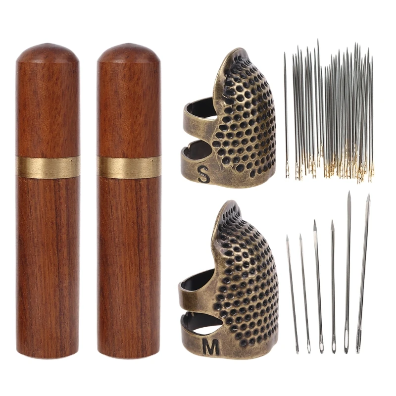 46pcs/set Sewing Thimble with Needles Finger Protector Fingertip Adjustable Metal Rings for Needlework
46pcs/set Sewing Thimble with Needles Finger Protector Fingertip Adjustable Metal Rings for Needlework