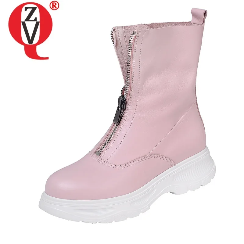 ZVQ spring winter new fashion ankle boots outside comfortable mid heels platform round toe front zip women shoes drop shipping
ZVQ spring winter new fashion ankle boots outside comfortable mid heels platform round toe front zip women shoes drop shipping