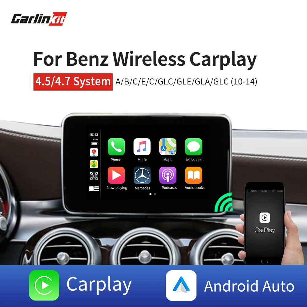 Carlinkit Wireless Decoder For Mercedes Multimedia Smart Box Apple Carplay/Andorid Auto Wired For Benz NTG4.5 2012-2014 Mirror
Carlinkit Wireless Decoder For Mercedes Multimedia Smart Box Apple Carplay/Andorid Auto Wired For Benz NTG4.5 2012-2014 Mirror