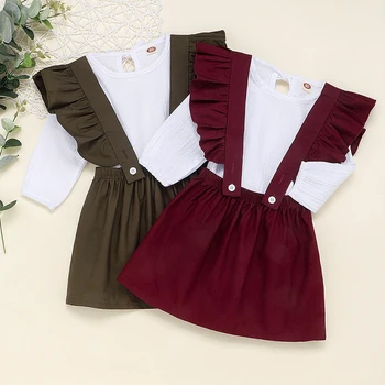 2020 Strap Skirt Suit Two-pieces Children's Dress New Girl's Solid Suit Spring Autumn Knitted Long-sleeved Shirt
2020 Strap Skirt Suit Two-pieces Children's Dress New Girl's Solid Suit Spring Autumn Knitted Long-sleeved Shirt