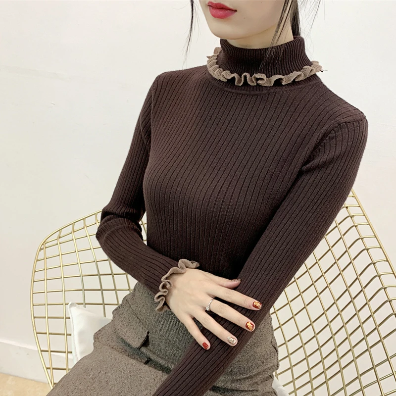 Fungus Edge Sweater Woman 2019 Western Style Self-cultivation Knitting Unlined Upper Garment Within Build Rendering Thick
Fungus Edge Sweater Woman 2019 Western Style Self-cultivation Knitting Unlined Upper Garment Within Build Rendering Thick