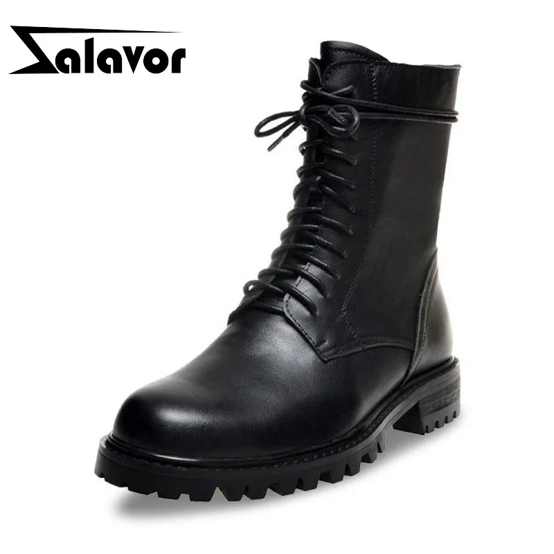 ZALAVOR Motorcycle Boots For Women Real Leather Lacing Shoes Women Non-Slip Street Dressing Solid Color Footwear Size 34-39
ZALAVOR Motorcycle Boots For Women Real Leather Lacing Shoes Women Non-Slip Street Dressing Solid Color Footwear Size 34-39