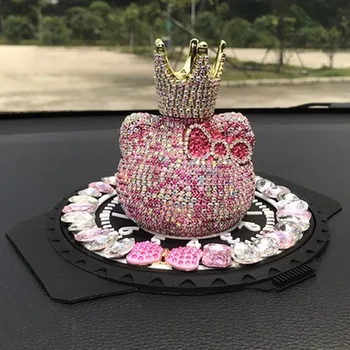 Crown KT Cat Rhinestone Perfume Holder Crystal Kitty Bling Car Air Freshener Helloo Kitty Home Car Perfume Diffuser Home Decor
Crown KT Cat Rhinestone Perfume Holder Crystal Kitty Bling Car Air Freshener Helloo Kitty Home Car Perfume Diffuser Home Decor