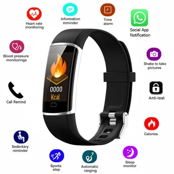 Fitness Bracelet Pressure Measurement Tracker Pedometer Smart Band Heart Rate Monitor Wristband Health Bracelet 5 and 1
Fitness Bracelet Pressure Measurement Tracker Pedometer Smart Band Heart Rate Monitor Wristband Health Bracelet 5 and 1