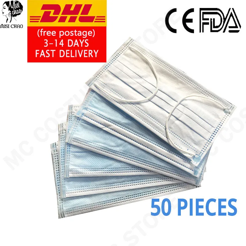DHL Free Shipping 50pcs Mouth Mask Facial Face Mask Disposable Earloop Cover Masks Anti-Dust Air Pollution Dust-proof 3 Layers
DHL Free Shipping 50pcs Mouth Mask Facial Face Mask Disposable Earloop Cover Masks Anti-Dust Air Pollution Dust-proof 3 Layers