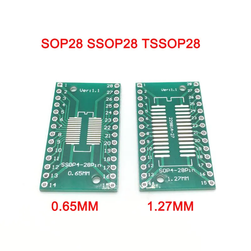 10pcs SOP28 TSSOP28 DIP28 SMD to DIP IC Adapter Converter Socket PCB Board Module Adapter Plate 0.65mm 1.27mm Integrated Circuit
10pcs SOP28 TSSOP28 DIP28 SMD to DIP IC Adapter Converter Socket PCB Board Module Adapter Plate 0.65mm 1.27mm Integrated Circuit
