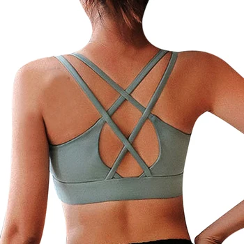 2020 Women Sports Bras Push Up Strappy Sports Bras For Female Sexy Bandage Running Top Wirefree Padded Medium Support Yoga Bra 
2020 Women Sports Bras Push Up Strappy Sports Bras For Female Sexy Bandage Running Top Wirefree Padded Medium Support Yoga Bra