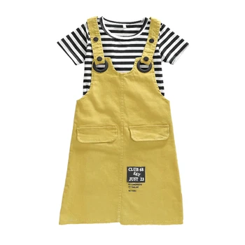 Baby Girls Clothes Summer Strap dress Striped T shirt Outfits Children Sets Overalls Skirt Suit 5 6 7 8 9 10 11 12 13 Years Kids 
Baby Girls Clothes Summer Strap dress Striped T shirt Outfits Children Sets Overalls Skirt Suit 5 6 7 8 9 10 11 12 13 Years Kids