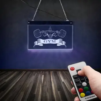 Gym Wall Decor Business Logo Lighting Board Custom Fitness Center Weightlifting Multi Colors Changing Wall Hanging LED Neon Sign
Gym Wall Decor Business Logo Lighting Board Custom Fitness Center Weightlifting Multi Colors Changing Wall Hanging LED Neon Sign