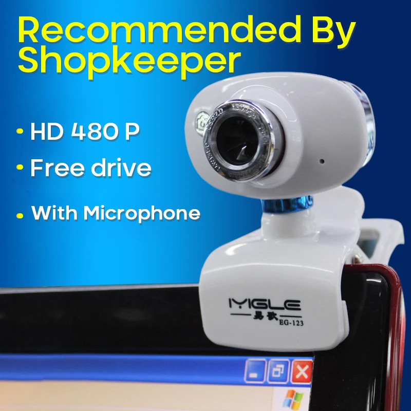 Computer camera USB 2.0 480P Laptop Computer Clip-on USB Rotatable Night Vision HD Webcam Video Online Class With MIC Webcams
Computer camera USB 2.0 480P Laptop Computer Clip-on USB Rotatable Night Vision HD Webcam Video Online Class With MIC Webcams