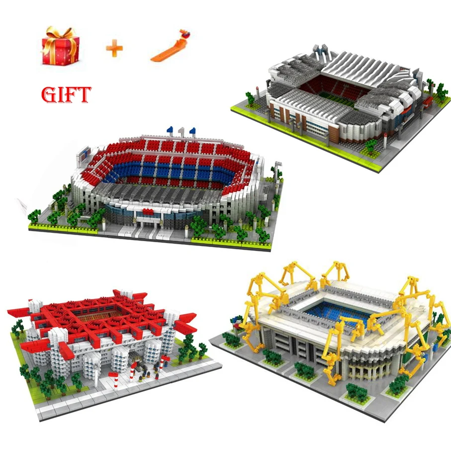 Famous Architecture Building Blocks Old Trafford Football Field Mini Diamond Bricks Soccer Camp Nou Model Children Toys Boy Gift
Famous Architecture Building Blocks Old Trafford Football Field Mini Diamond Bricks Soccer Camp Nou Model Children Toys Boy Gift