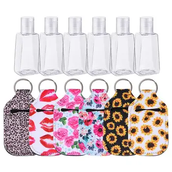 6pcs Hand Sanitizer Bottles Refillable Bottle Covers Set Disinfect Gel Perfume Storage Containers Cover with Keychain Holder
6pcs Hand Sanitizer Bottles Refillable Bottle Covers Set Disinfect Gel Perfume Storage Containers Cover with Keychain Holder