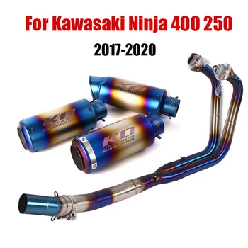 For 2017-2020 Kawasaki Ninja 400 250 Exhaust Front Link Pipe Escape Header Tube Connect Section Slip On 51mm Muffler Motorcycle