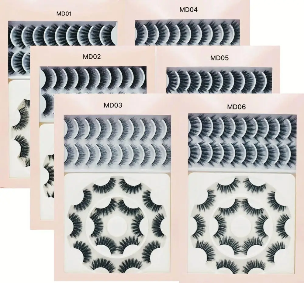 NEW 18 Pairs Multipack 3D Soft Mink Hair False Eyelashes Handmade Wispy Fluffy Long Lashes Natural Eye Makeup Tools Eye Lashes
NEW 18 Pairs Multipack 3D Soft Mink Hair False Eyelashes Handmade Wispy Fluffy Long Lashes Natural Eye Makeup Tools Eye Lashes