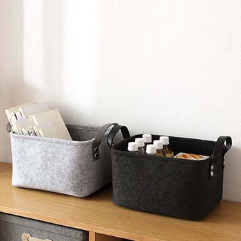 Felt Storage Basket Large 2-Piece Portable Felt Storage Basket 
Felt Storage Basket Large 2-Piece Portable Felt Storage Basket