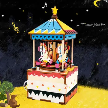 Romantic DIY 3D Wooden Carrousel Ferris Wheel Puzzle Game Assembly Rotatable Music Box Toy Gift For Children Kids Adult Gift
Romantic DIY 3D Wooden Carrousel Ferris Wheel Puzzle Game Assembly Rotatable Music Box Toy Gift For Children Kids Adult Gift