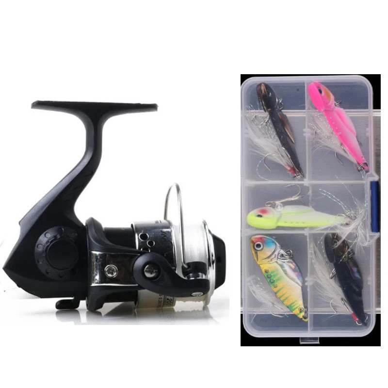 Fishing reel 5 pieces of fish-like bait set Fishing bait 5.2:1 rotating fishing reel fishing accessories
Fishing reel 5 pieces of fish-like bait set Fishing bait 5.2:1 rotating fishing reel fishing accessories