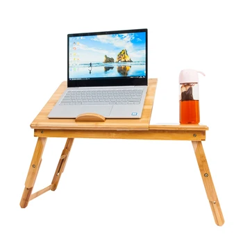 53cm Smooth Adjustable Computer Desk with Cup Stand Wood Color Standing Desk Adjustable Computer Desk (12.2 x 8.5 x 2.7)cm