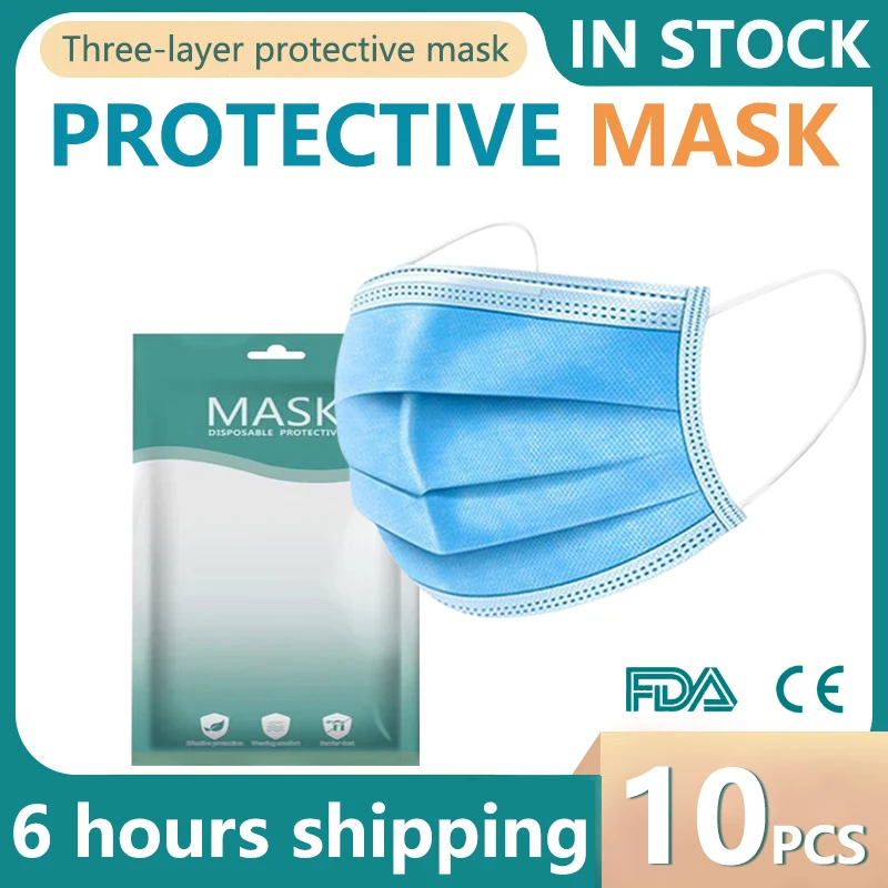 10pcs Anti-Pollution 3 Laye Mask dust protective mask Disposable Face Masks Elastic Ear Loop Disposable Dust Filter Safety Masks
10pcs Anti-Pollution 3 Laye Mask dust protective mask Disposable Face Masks Elastic Ear Loop Disposable Dust Filter Safety Masks