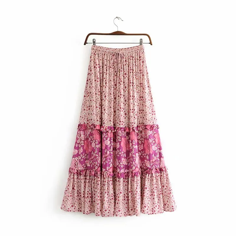 WOMEN'S Dress 19 Summer New Style Seaside Holiday Travel-Style Red Leaf Printed Cotton High-waisted Lace-up Skirt
WOMEN'S Dress 19 Summer New Style Seaside Holiday Travel-Style Red Leaf Printed Cotton High-waisted Lace-up Skirt