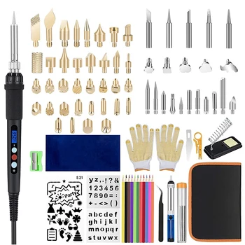 106 Pcs Professional Pyrography Set, Adjustable Thermostatic LCD Digital-Controlled Pyrography Pen Kit Tool(US Plug)
106 Pcs Professional Pyrography Set, Adjustable Thermostatic LCD Digital-Controlled Pyrography Pen Kit Tool(US Plug)