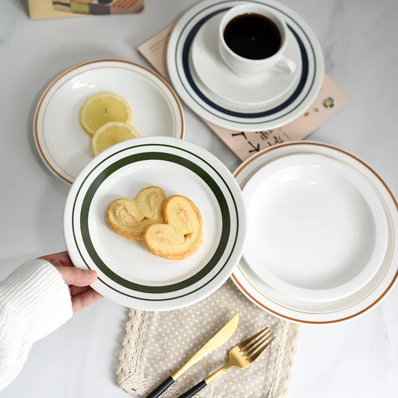 Simple Breakfast Plate 8 Inch Ceramic Western Plate Creative Simple Cake Plate Coffee Shop Home Fruit Plate
Simple Breakfast Plate 8 Inch Ceramic Western Plate Creative Simple Cake Plate Coffee Shop Home Fruit Plate