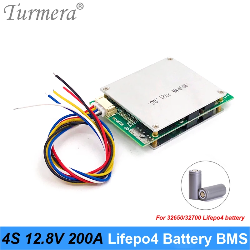 Фото Turmera 4S 12 8 В 32650 а 32700 Lifepo4 батарея BMS балансировочная плата для 12В непрерывного