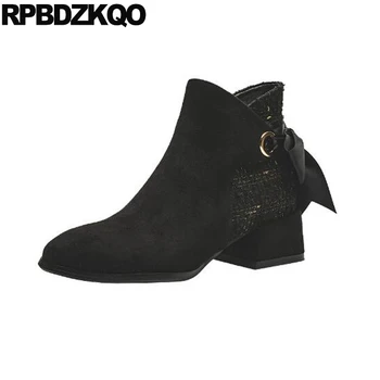 Chunky Japanese Shoes Green Square Toe Block Retro Booties Fall Suede Women Ankle Boots Medium Heel Bow Plaid Black Kawaii 2019
Chunky Japanese Shoes Green Square Toe Block Retro Booties Fall Suede Women Ankle Boots Medium Heel Bow Plaid Black Kawaii 2019