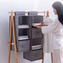 Wardrobe Hanging Storage Bag With Drawer Socks Clothes Hangers Holder Portable Cotton Linen Hanging Closet Organizer Storage Box
Wardrobe Hanging Storage Bag With Drawer Socks Clothes Hangers Holder Portable Cotton Linen Hanging Closet Organizer Storage Box