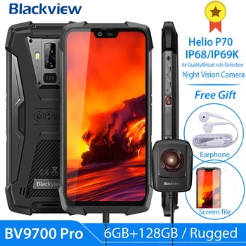 Blackview BV9700 Pro IP68 Waterproof Helio P70 6GB+128GB Smartphone 16MP Night Vision Camera Android 9.0 Rugged Mobile Phone
Blackview BV9700 Pro IP68 Waterproof Helio P70 6GB+128GB Smartphone 16MP Night Vision Camera Android 9.0 Rugged Mobile Phone