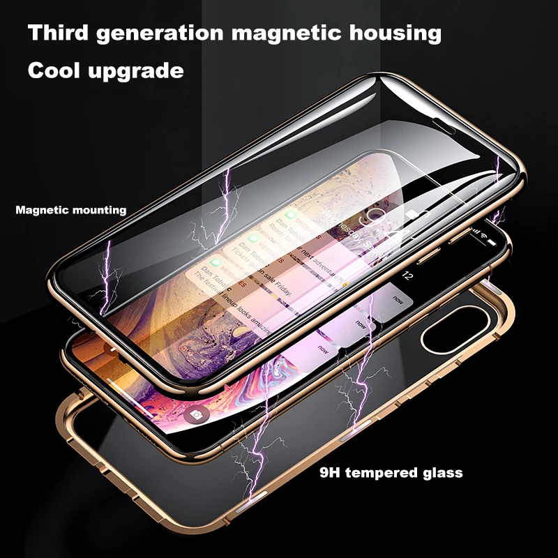Third generation magnetic Case For Iphone XS MAX XR X XS 78 6 6S plus Adsorption Magnetic Metal Double Tempered Glass Case Cover
Third generation magnetic Case For Iphone XS MAX XR X XS 78 6 6S plus Adsorption Magnetic Metal Double Tempered Glass Case Cover