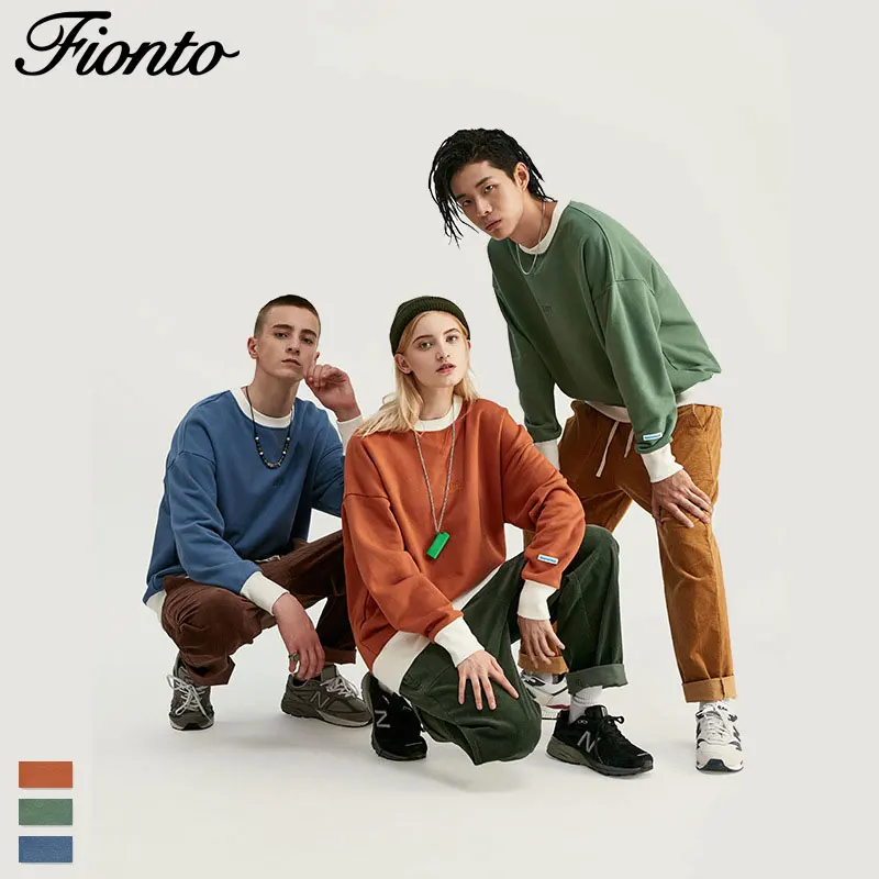 Fionto Men's Wear Contrast Embroidered Soft Core Light Wear Men's Loose Crewneck New Fashion Brand in Autumn
Fionto Men's Wear Contrast Embroidered Soft Core Light Wear Men's Loose Crewneck New Fashion Brand in Autumn