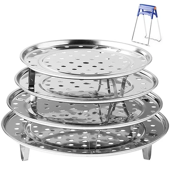 Round 304 Stainless Steel Steamer Rack 20/22/24 / 26 cm Diameter Steamer Soup Pot Steamer with Bowl Holder (4 Pack) 
Round 304 Stainless Steel Steamer Rack 20/22/24 / 26 cm Diameter Steamer Soup Pot Steamer with Bowl Holder (4 Pack)