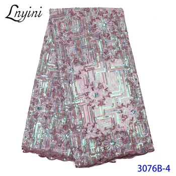 African Sequence Lace Fabric High Quality Sequins Nigerian Net Lace Fabric for Evening Party French Tulle Mesh Lace L3076B
African Sequence Lace Fabric High Quality Sequins Nigerian Net Lace Fabric for Evening Party French Tulle Mesh Lace L3076B