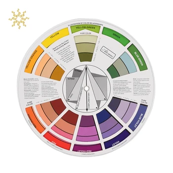 Professional 12 Color Wheel Paper Card Three-tier Design Mix Guide Round The Central Circle Rotates Tattoo Nail Pigment
Professional 12 Color Wheel Paper Card Three-tier Design Mix Guide Round The Central Circle Rotates Tattoo Nail Pigment