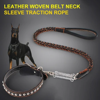 Creative Plait Dog Collars Leather Dog Collar With Flexible Spring for Medium Large Dogs Pitbull Bulldog collar Pet Accessories
Creative Plait Dog Collars Leather Dog Collar With Flexible Spring for Medium Large Dogs Pitbull Bulldog collar Pet Accessories