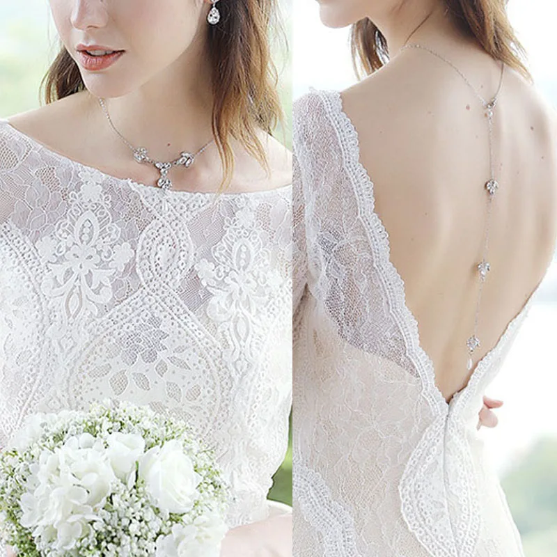 Back Long Necklace Rhinestone Imitation Pearls Necklace for Wedding Backless Dress Bride Bridesmaid Fashion Jewelry Gifts A66
Back Long Necklace Rhinestone Imitation Pearls Necklace for Wedding Backless Dress Bride Bridesmaid Fashion Jewelry Gifts A66