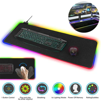 RGB Game Mouse Pad Large Mouse Pad Gamer Led Computer Mousepad Big Mouse Mat with Backlight Carpet for Keyboard Desk Rubber
RGB Game Mouse Pad Large Mouse Pad Gamer Led Computer Mousepad Big Mouse Mat with Backlight Carpet for Keyboard Desk Rubber