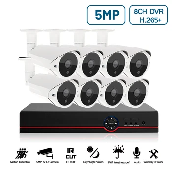 8CH 5MP Video Surveillance Kit CCTV AHD Camera System 5.0MP Security Camera System Bullet Outdoor Camera DVR Video Recorder
8CH 5MP Video Surveillance Kit CCTV AHD Camera System 5.0MP Security Camera System Bullet Outdoor Camera DVR Video Recorder