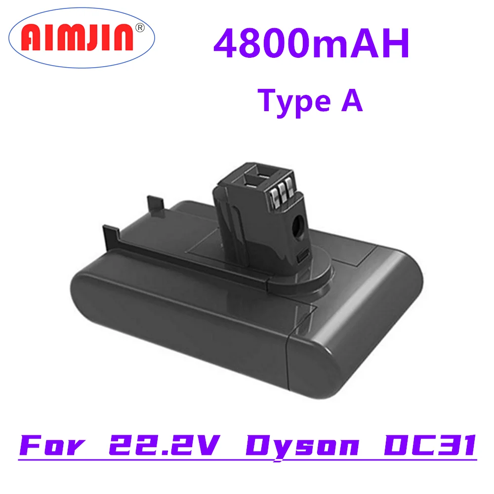 (Type A) 22.2V 4800mAh Li-ion Vacuum Battery for Dyson DC35 DC45 DC31 DC34 DC44 DC31 Animal DC35 Animal 917083-01 L50
(Type A) 22.2V 4800mAh Li-ion Vacuum Battery for Dyson DC35 DC45 DC31 DC34 DC44 DC31 Animal DC35 Animal 917083-01 L50