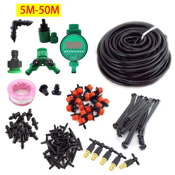 DIY Garden Watering System Adjustable Automatic Drip Irrigation Micro Sprinklers Set Self Garden Irrigation Watering Kits 5M-50M
DIY Garden Watering System Adjustable Automatic Drip Irrigation Micro Sprinklers Set Self Garden Irrigation Watering Kits 5M-50M