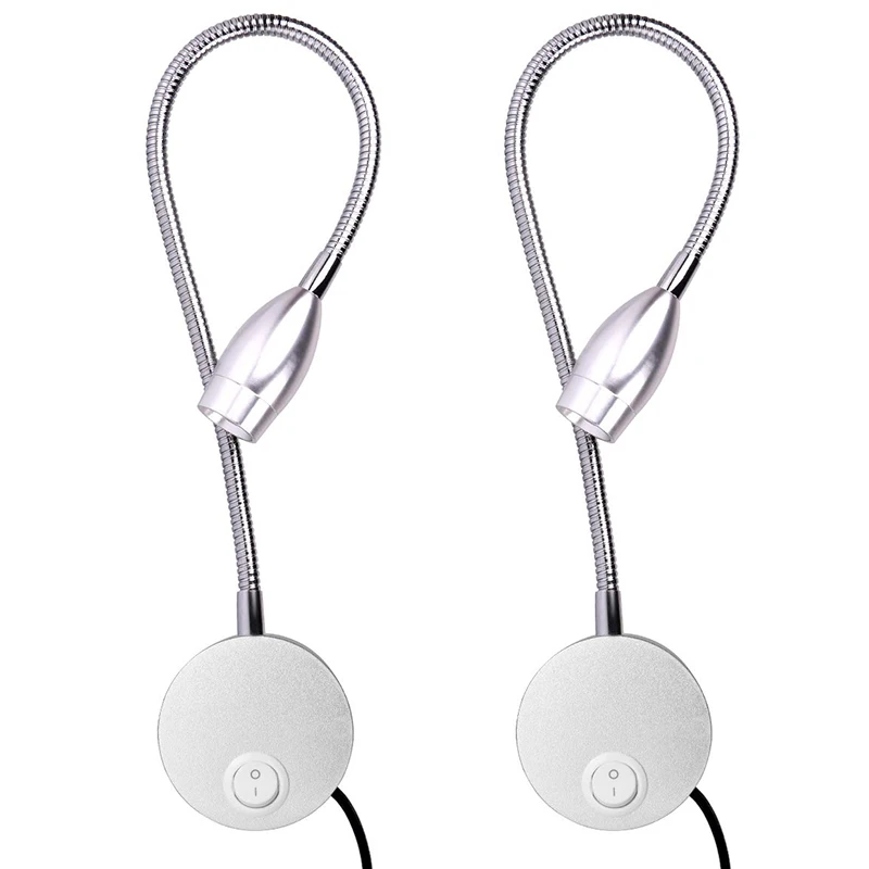 Reading Lamps, LED Wall Mounted Reading Light for Bed Headboard Goose Neck Plug Wired Sconce Lamp (2 Pack, Warm White) US Plug
Reading Lamps, LED Wall Mounted Reading Light for Bed Headboard Goose Neck Plug Wired Sconce Lamp (2 Pack, Warm White) US Plug