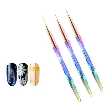 3Pcs Nail Art Liner Brush Acrylic Nail Brush Gel Nail Painting Brush Pen Set Acrylic Spiral Handle Salon Nail Dotting Painting 
3Pcs Nail Art Liner Brush Acrylic Nail Brush Gel Nail Painting Brush Pen Set Acrylic Spiral Handle Salon Nail Dotting Painting