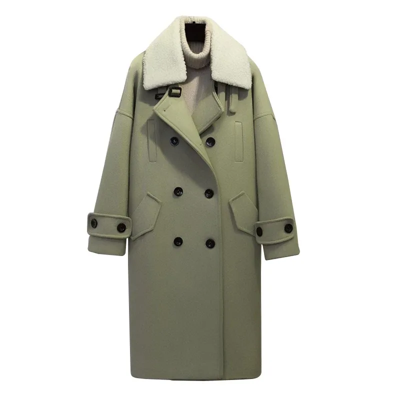 Spring Winter Coat Women 2020 New Lady Double Breasted Turn-down Collar Solid Casual Woolen Overcoat Wide-waisted Long Wool Coat
Spring Winter Coat Women 2020 New Lady Double Breasted Turn-down Collar Solid Casual Woolen Overcoat Wide-waisted Long Wool Coat