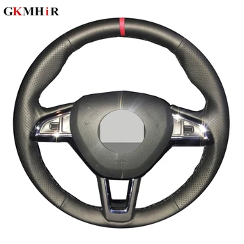 Artificial Leather Car Steering Wheel Cover Red Marker on Top for Skoda Octavia 2017 Fabia Rapid Spaceback 2016 Superb (3-Spoke) 
Artificial Leather Car Steering Wheel Cover Red Marker on Top for Skoda Octavia 2017 Fabia Rapid Spaceback 2016 Superb (3-Spoke)