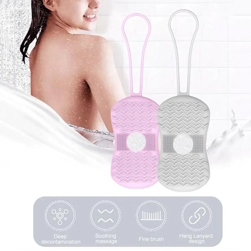 

Bath Body Brush Silicone Brushes Bath Soft Silicone Scrubber Gentle Cleaning and Exfoliating Brush Shampoo Shower Massage Comb