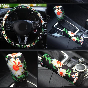 Handbrake Steering Wheel Cover Shift Cover Non-slip Knitted fabric Floral Unique
Handbrake Steering Wheel Cover Shift Cover Non-slip Knitted fabric Floral Unique