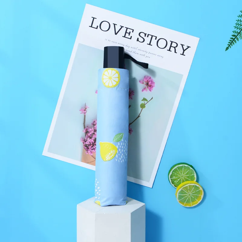 Yu Bao Creative Fruit Parasol UV-Protection Sun-resistant Folding Parasol Umbrella Three-fold Umbrella Customizable Logo
Yu Bao Creative Fruit Parasol UV-Protection Sun-resistant Folding Parasol Umbrella Three-fold Umbrella Customizable Logo